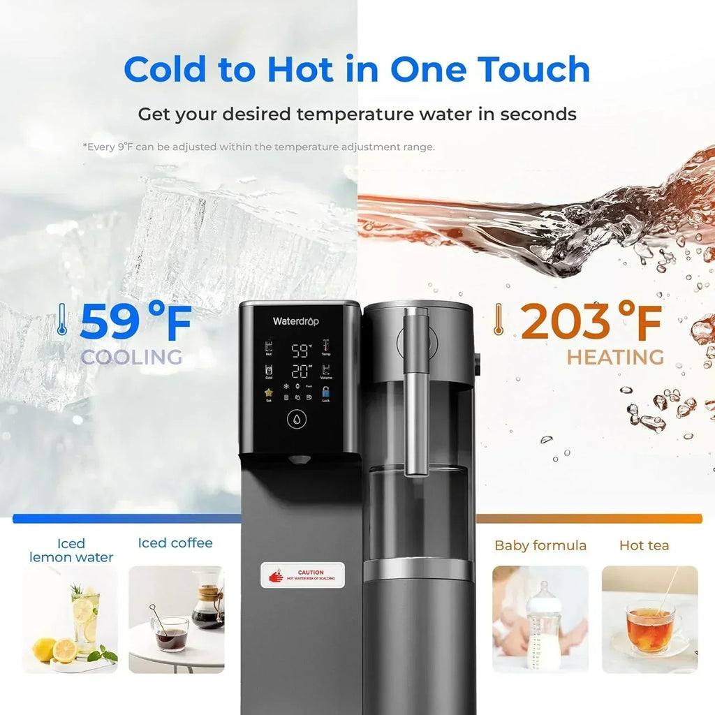 Waterdrop WD-A2 Countertop Reverse Osmosis System 3:1 Purified Water to Drain Ratio wourant