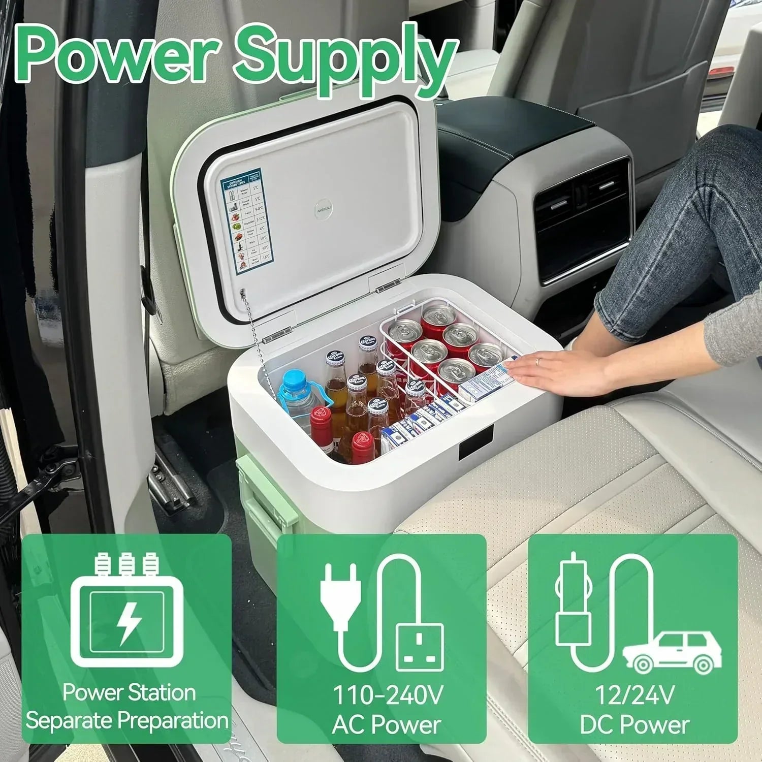 Car Fridge Portable 12 Volt Refrigerator 23 Quart (22 Liter) Freezer Compressor Cooler 12V/24V wourant