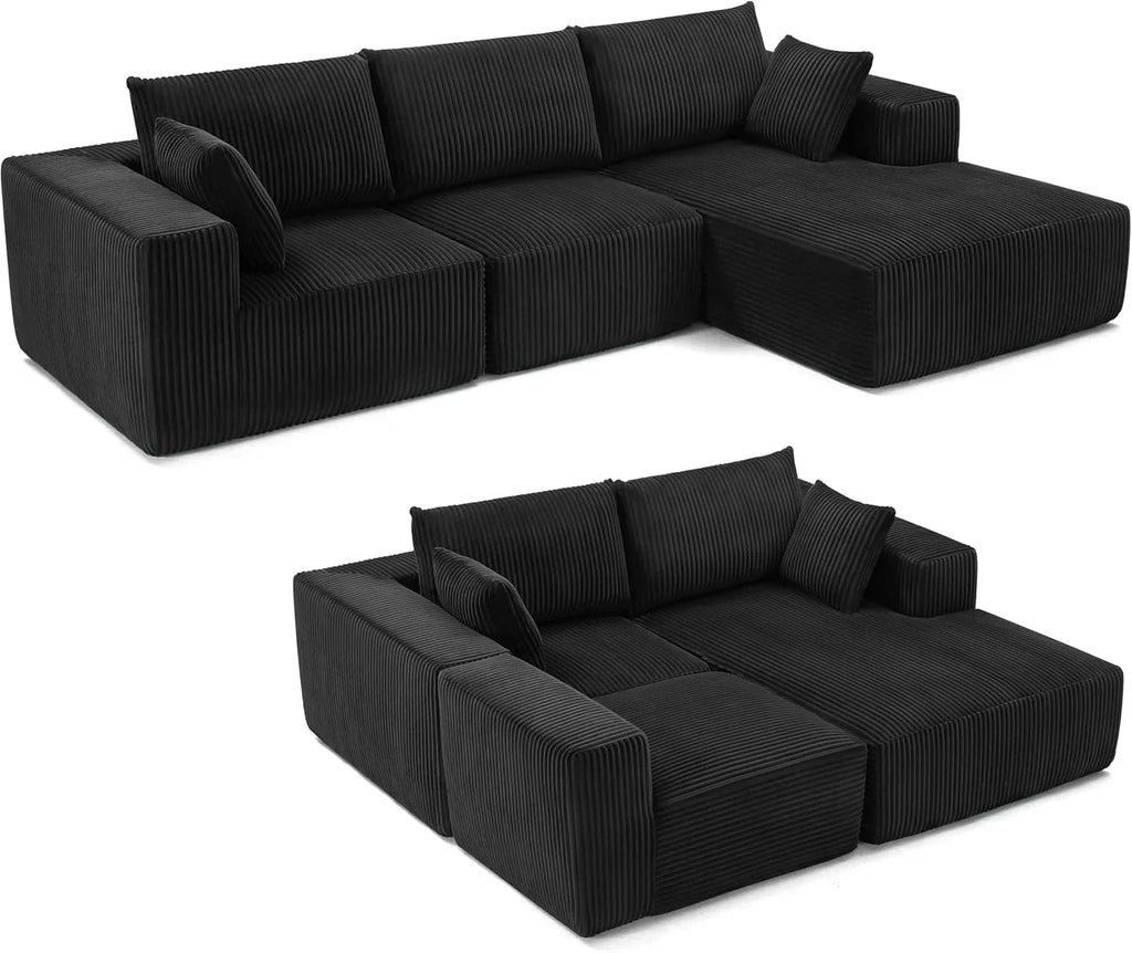 108 inch sectional sofa cloud sectional sofa with deep seat modern sectional L shaped sofa wourant
