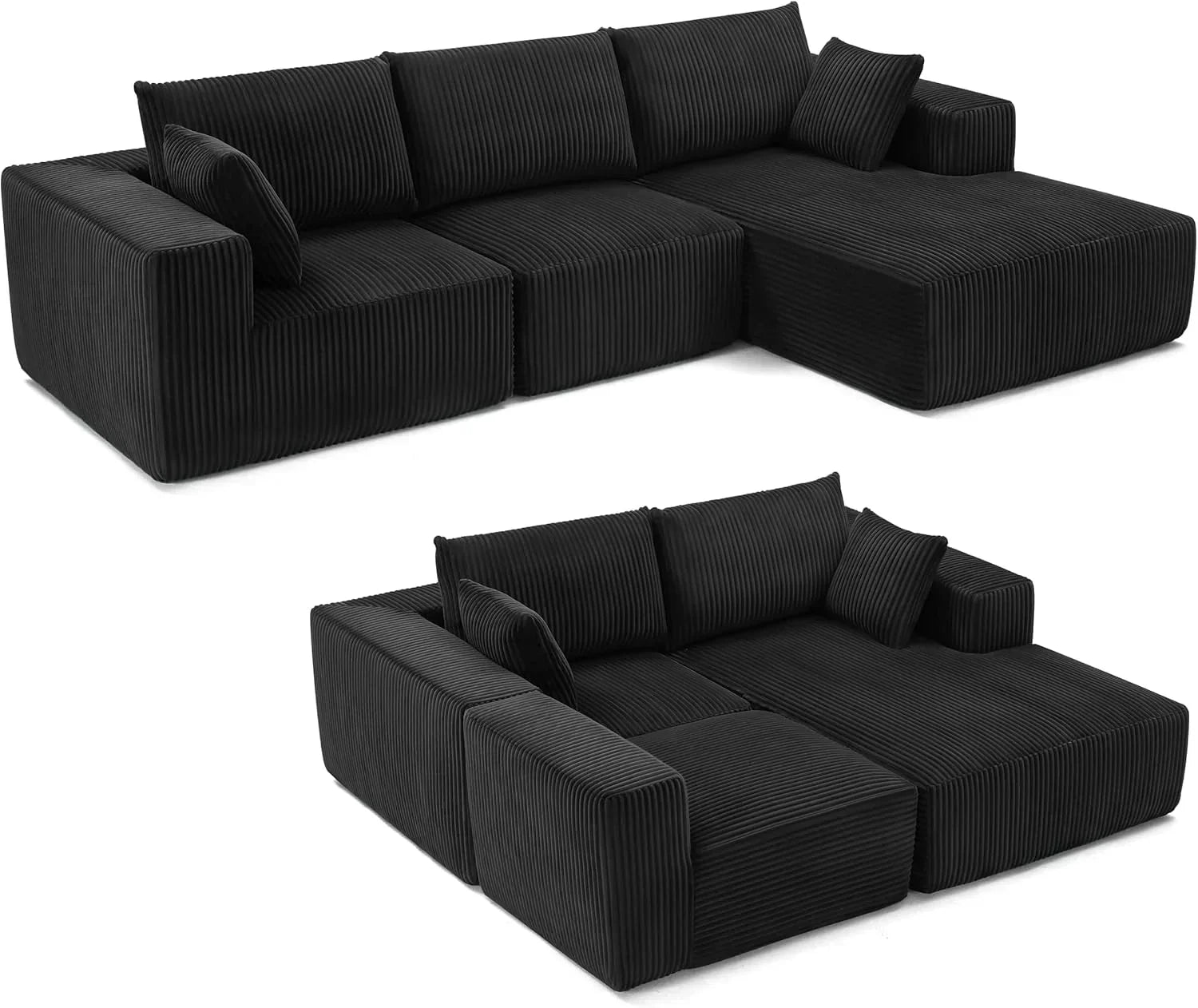 108 inch sectional sofa cloud sectional sofa with deep seat modern sectional L shaped sofa wourant