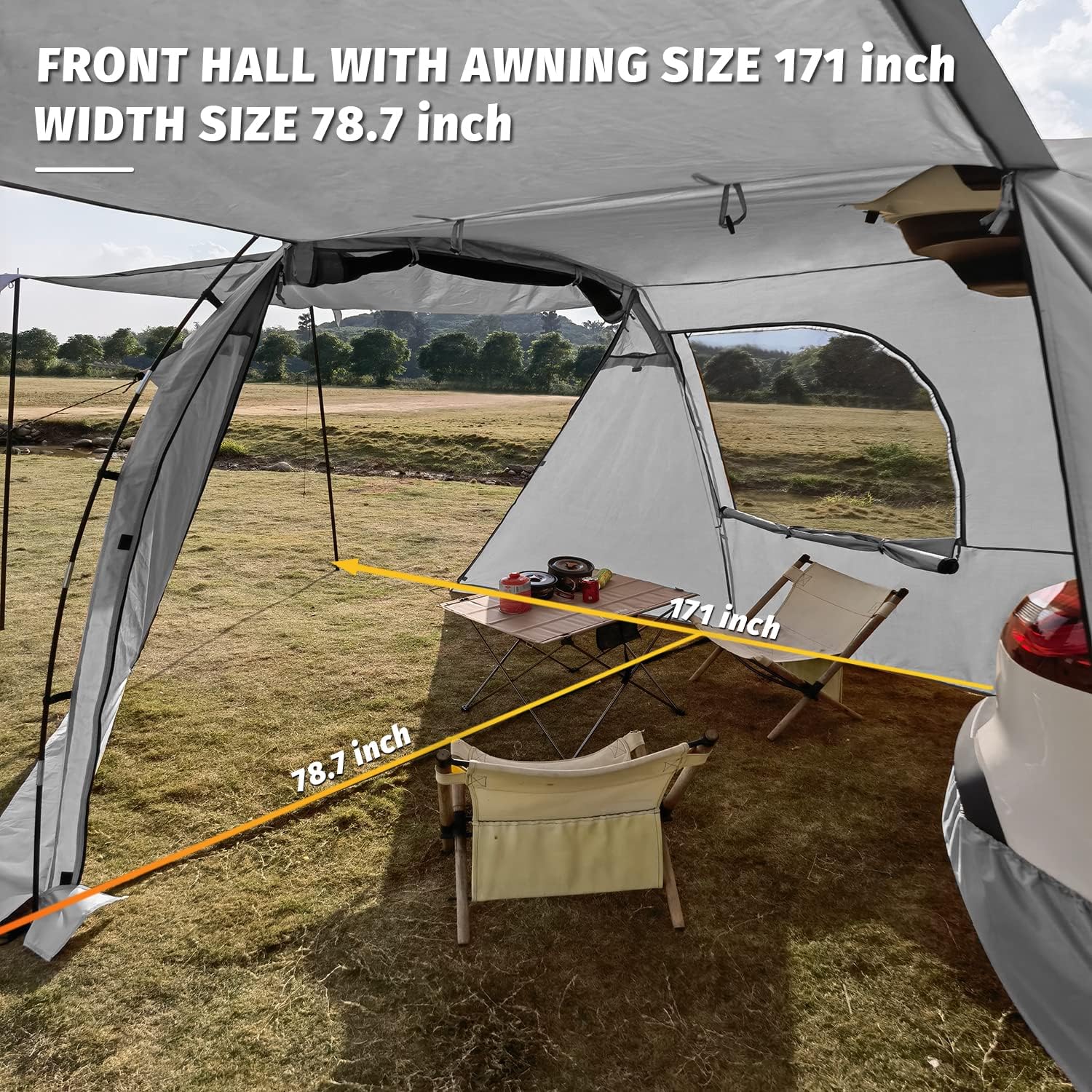 KAMPKEEPER SUV Car Tent Tailgate Shade Awning Tent for Camping Vehicle Camping Tents wourant