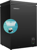 EUHOMY 3.5 Cu.Ft Chest Freezer with Wheels, Small Deep Freezer Adjustable 7 Thermostat wourant