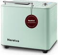 Neretva Bread Maker, 20-IN-1 2LB Bread Machine Dual Heater Bread Maker Machine Automatic with Nonstick Ceramic Pan, 15H Timer & 1H Keep Warm Set, Low Noise, Stainless Steel Breadmaker Recipe-Green wourant