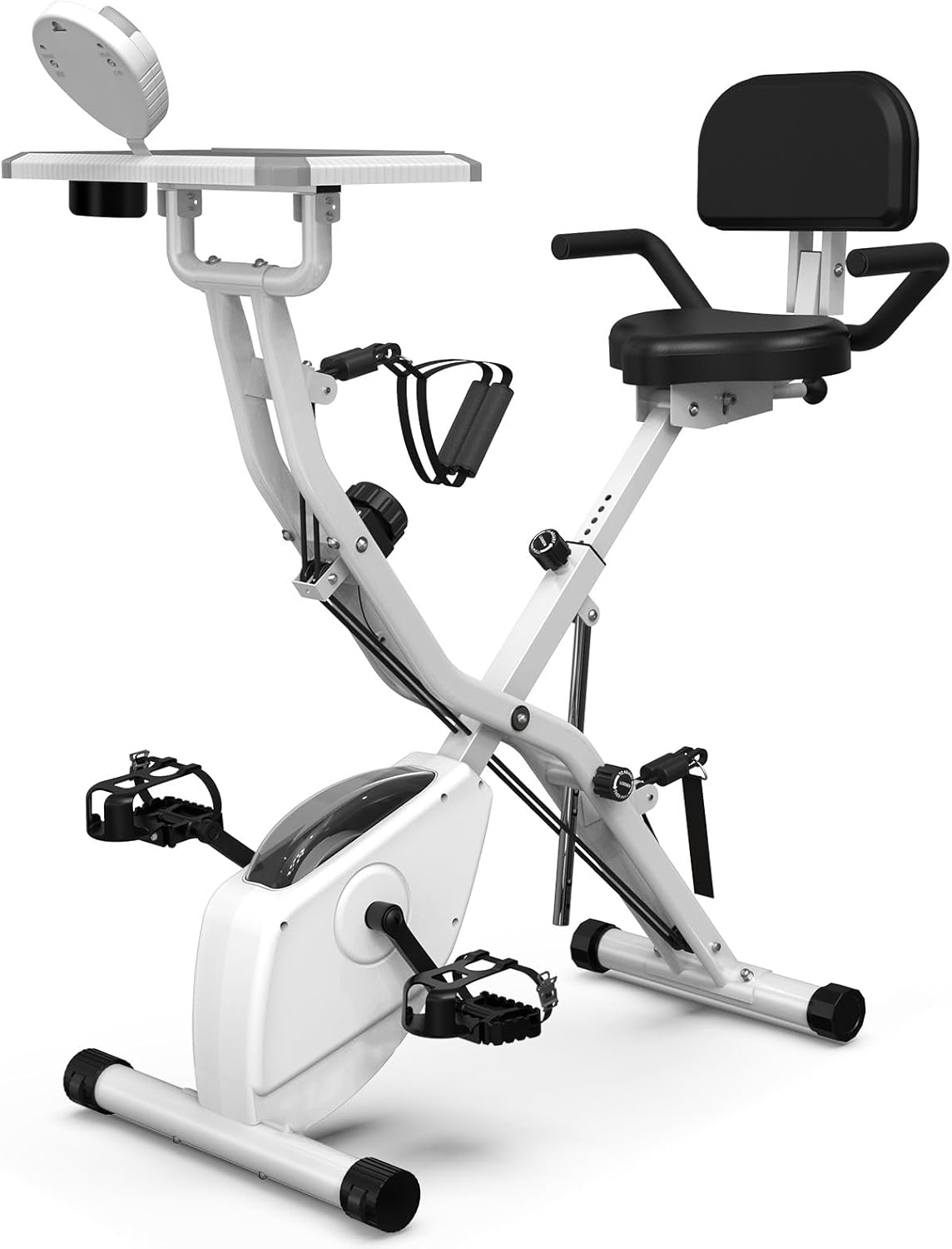Foldable Exercise Bike Stationary Bikes for Home, 5 IN 1 Indoor Workout Bike, Cycling Bike with 16-Level Quiet Magnetic Resistance, 6.6 LBS Flywheel and 300LBS Capacity, 2025 Designed 817 X-bike wourant