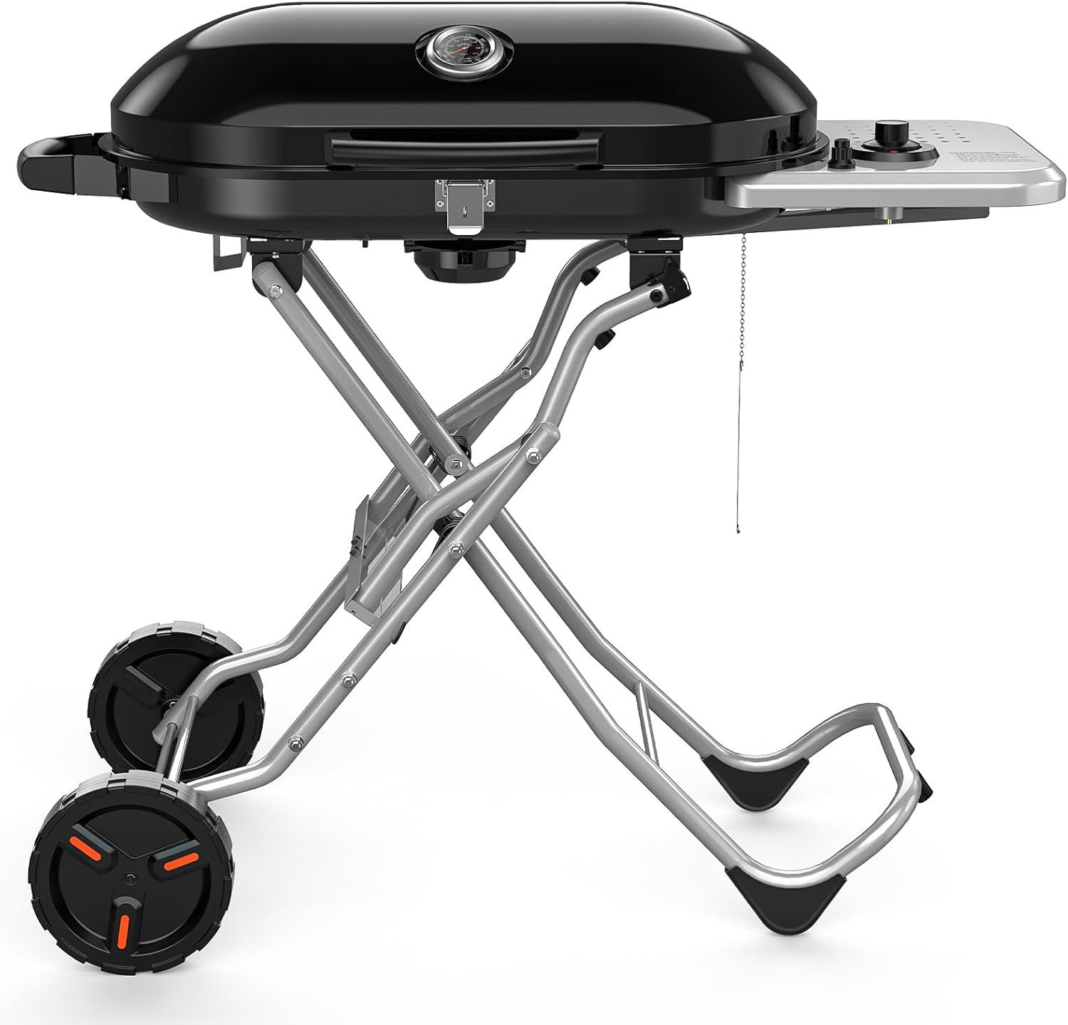 Propane Gas BBQ Grill 2-Burner Barbecue Grills with Cast Iron Frying Pan and Grates Combo wourant