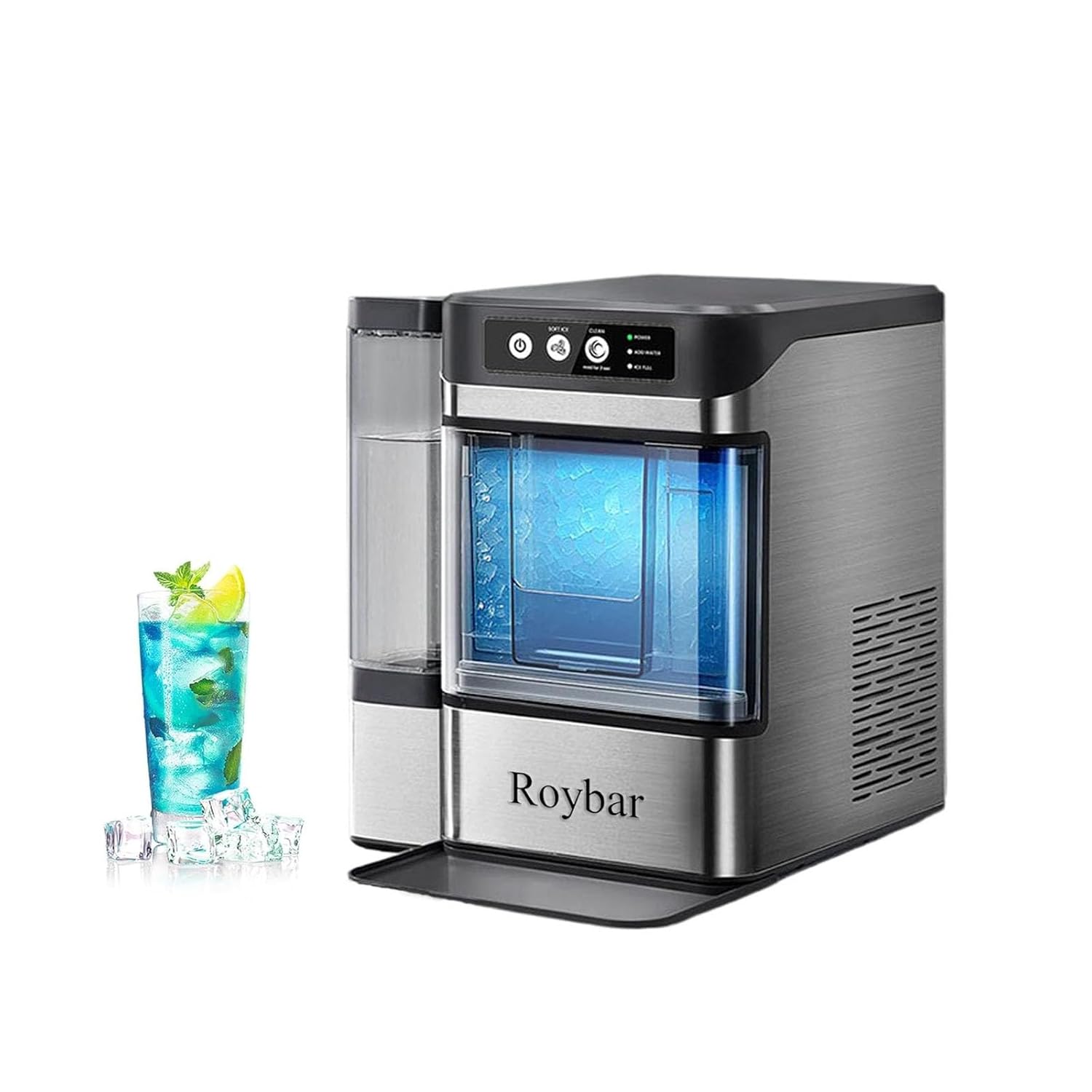 Large Capacity Ice Makers Countertop One-Click Operation Self-Cleaning Portable Ice Maker 41lbs/24H with There is A Detachable 3L Water Tank Ice Machine for Home,Bar,Office wourant