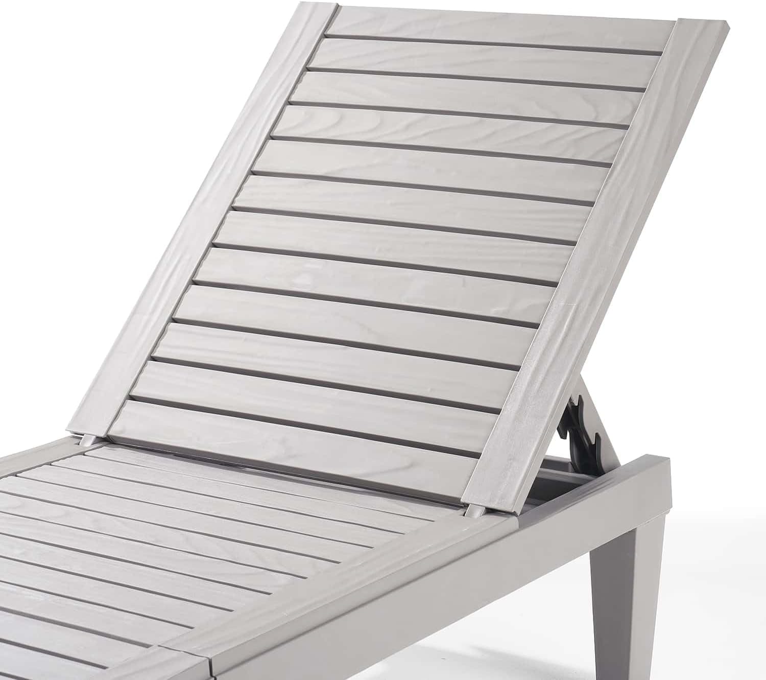 Patio Chairs - Black Chaise Lounge Chair Outdoor 5-Position Adjustable Sun Tanning Chair Waterproof Pool Lounge Chairs Set of 2 Reclining Lawn Chair, Lightweight Outdoor Lounge Chairs wourant