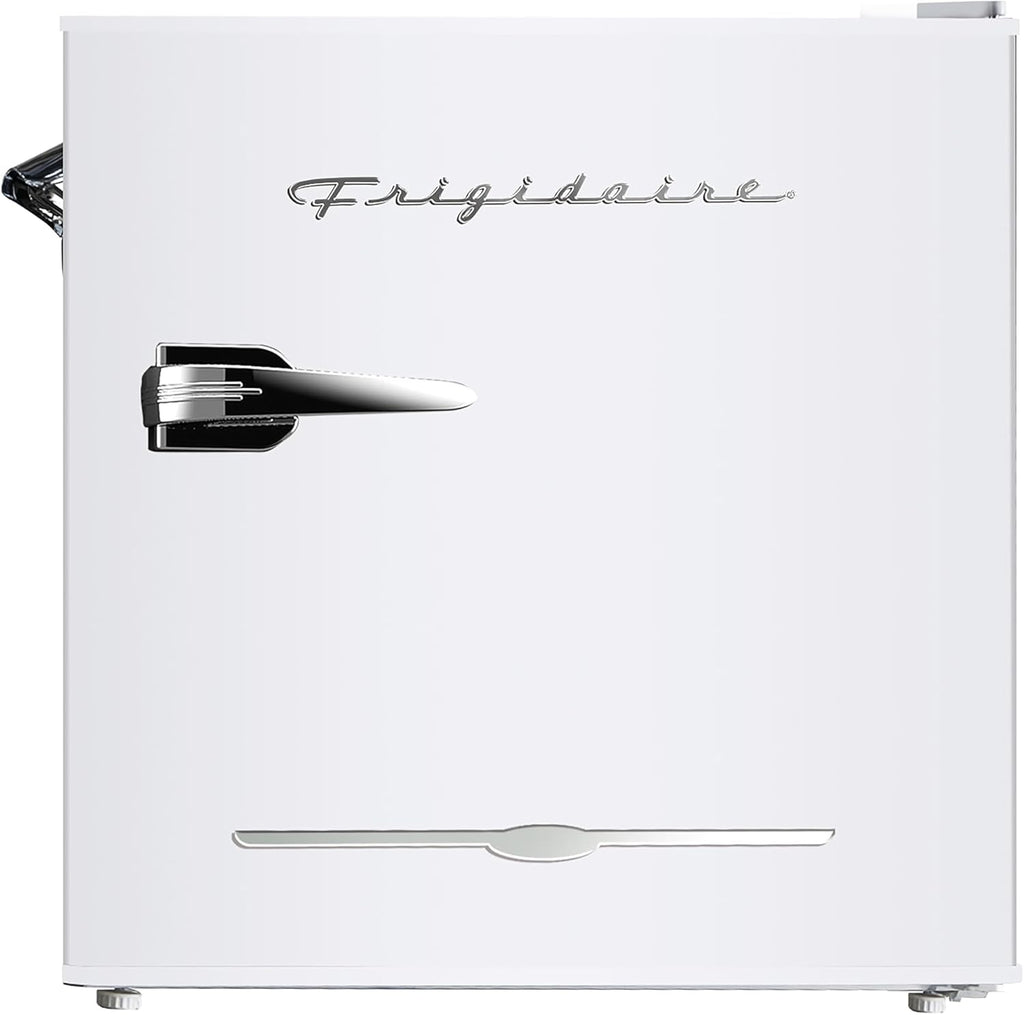 Frigidaire EFR176 Retro Compact Fridge with Chiller Mini Refrigerator with Built-in Bottle Opener for Office, Bedroom, Dorm Room or Cabin, 1.6 cu ft 16" D x 18" W x 18.5" H, Moonlight wourant