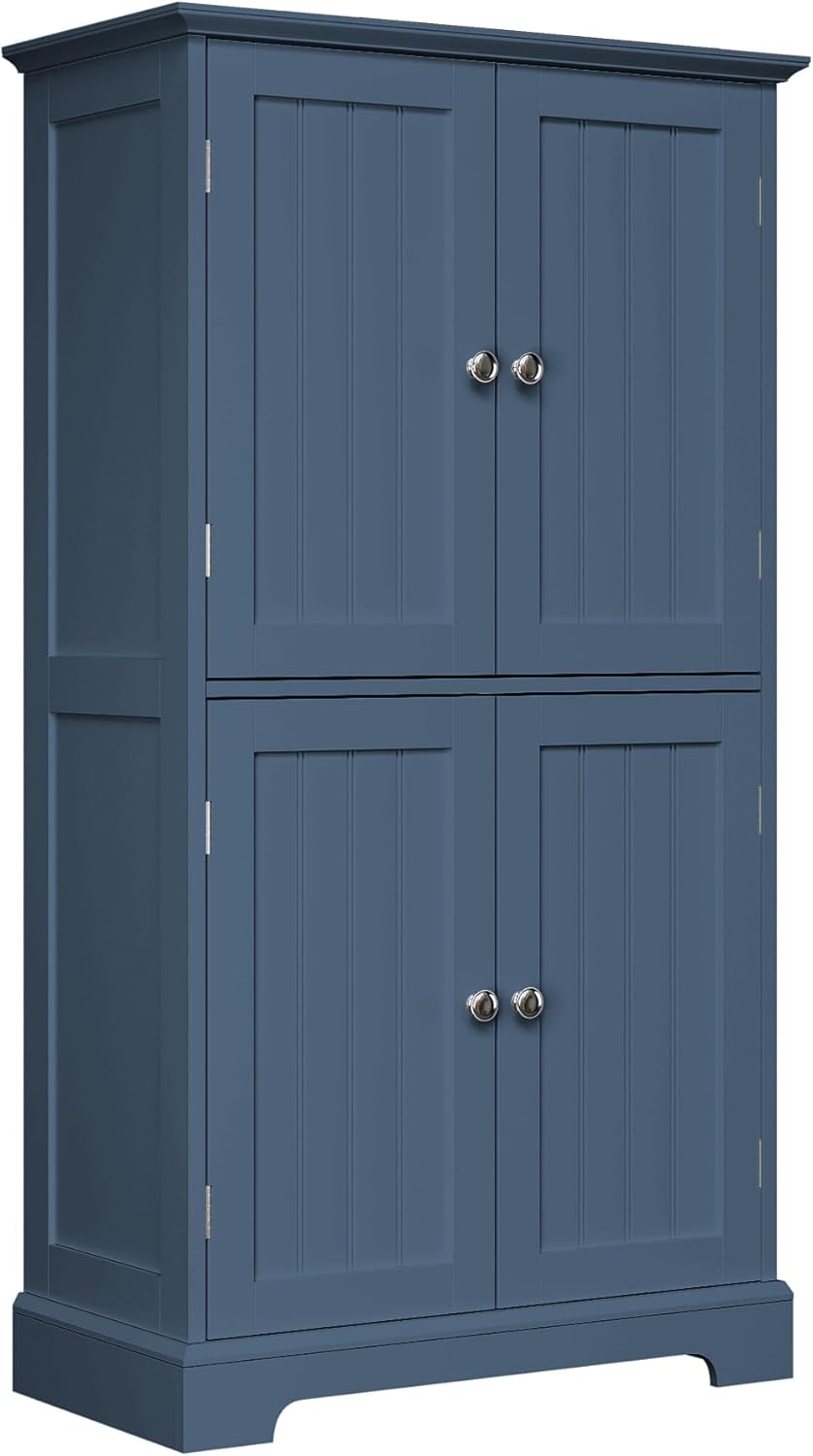 ChooChoo Bathroom Floor Cabinet, Modern Bathroom Storage Cabinet with 4 Door wourant