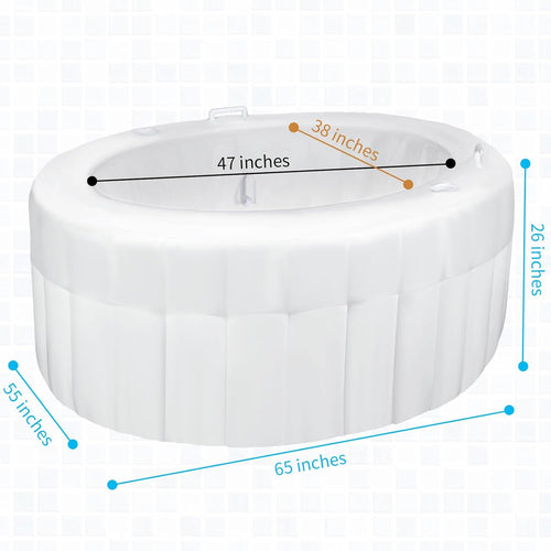 1 Set Birth Pool with Liner Including 1 Inflatable Home Birthing Pool 1 Liner Birthing Tub White Water Birth Tub for Labor Expectant Mothers Doula Midwife Supplies 65 L x 55 W x 26 H woonhhop