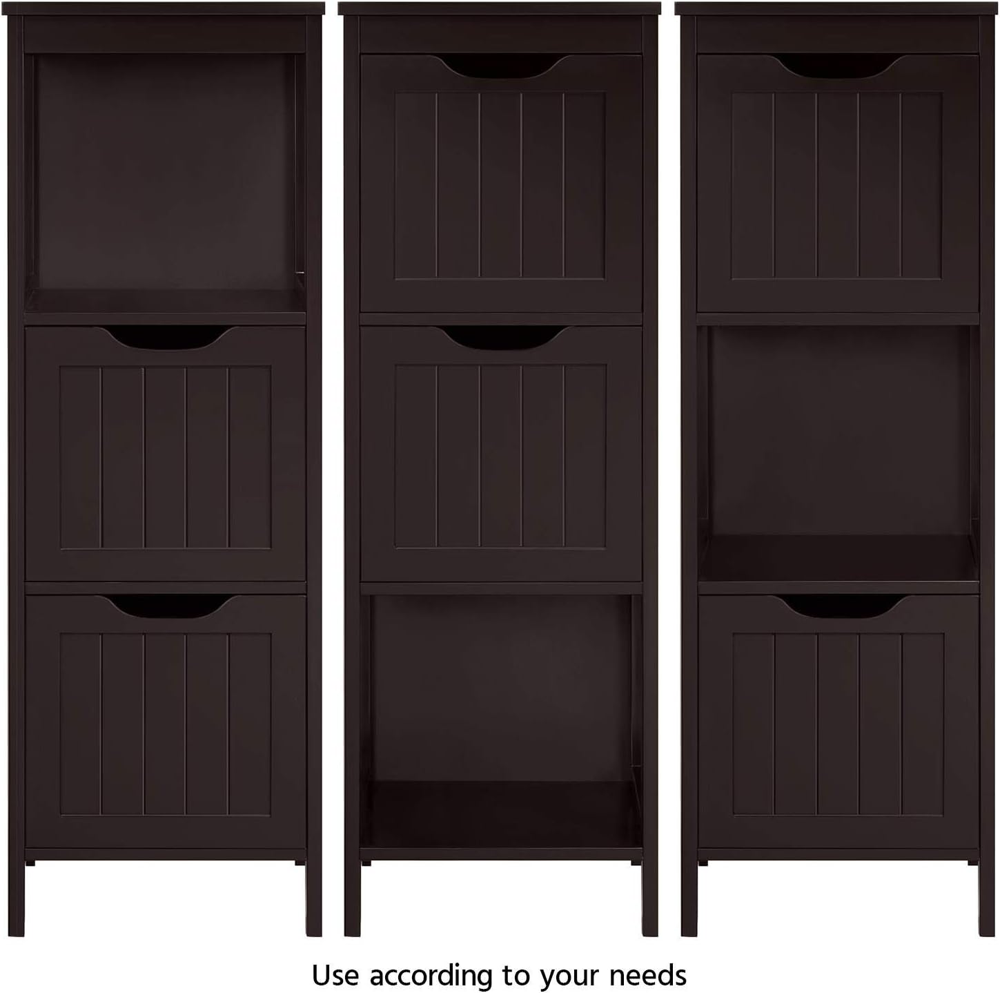 Bathroom Floor Cabinet, Wooden Storage Cabinet with 2 Drawers, Multifunctional Side Organizer Rack Stand Table wourant