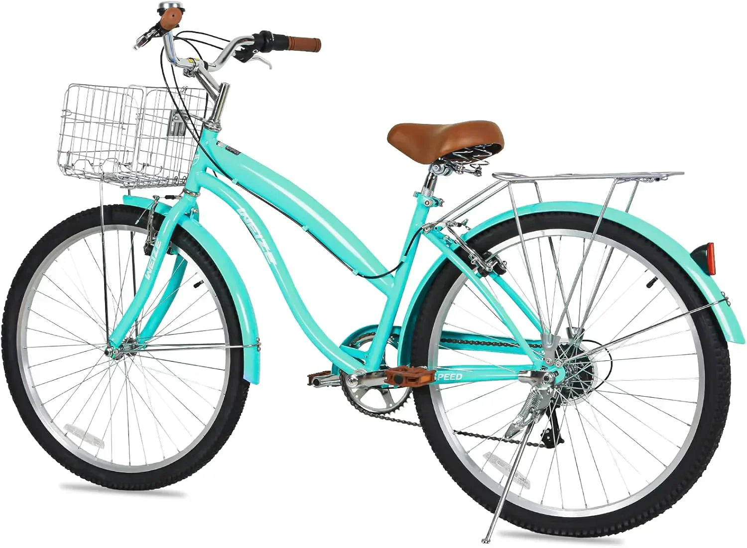 WEIZE Beach Cruiser Bike 26 inch Commuter Bicycle for Adult Men and Women 7-Speed/High-Carbon wourant