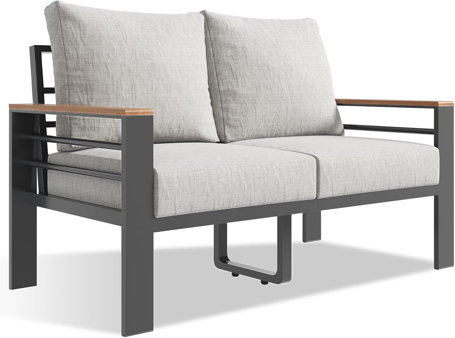 Aoxun Aluminum Patio Furniture Set 7 Seats, Oversized Outdoor Sectional with Washable Thick Cushions, Coffee Table and Waterproof Cover, Patio Conversation Sets for Porch, Balcony, Deck woonhhop