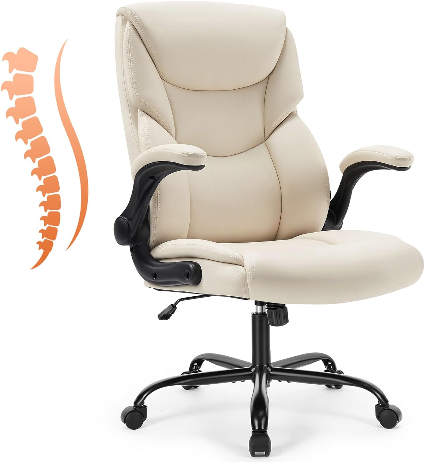 Ergonomic Office Chair Heavy Duty Work Desk Chair Adjustable Swivel Rolling Chair with Wheels wourant