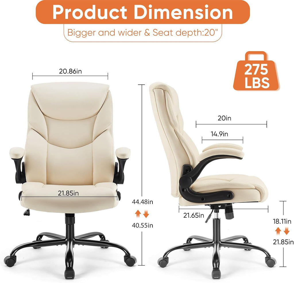 Ergonomic Office Chair Heavy Duty Work Desk Chair Adjustable Swivel Rolling Chair with Wheels wourant