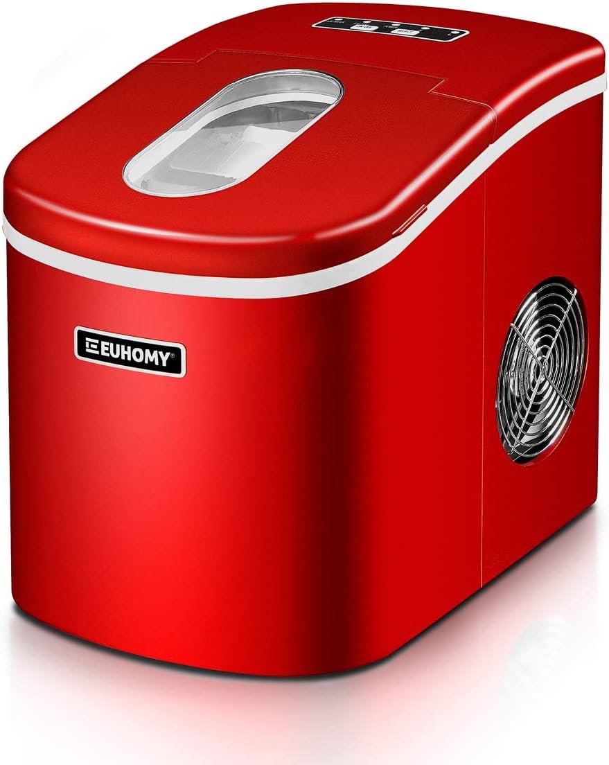 EUHOMY Nugget Ice Maker Countertop, Ready in 7 Mins, 34Lbs/24H Pebble Ice Maker Machine, Self-Cleaning Countertop Sonic Ice Makers with Ice Scoop&Basket, Pellet Ice Maker for Home, Stainless Steel woonhhop