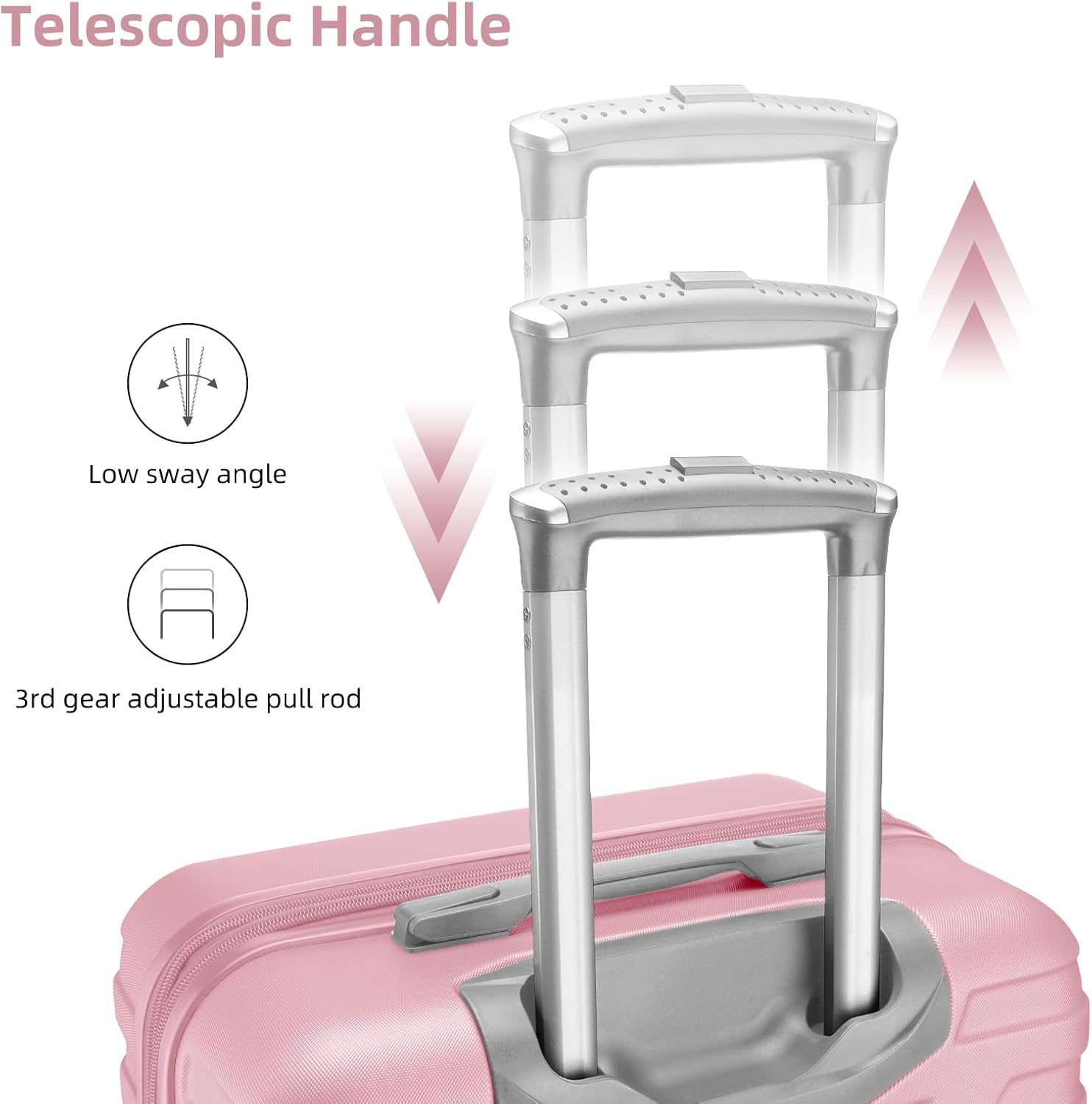 Luggage 6-piece hardshell expandable suitcase lightweight travel carry-on luggage set wourant