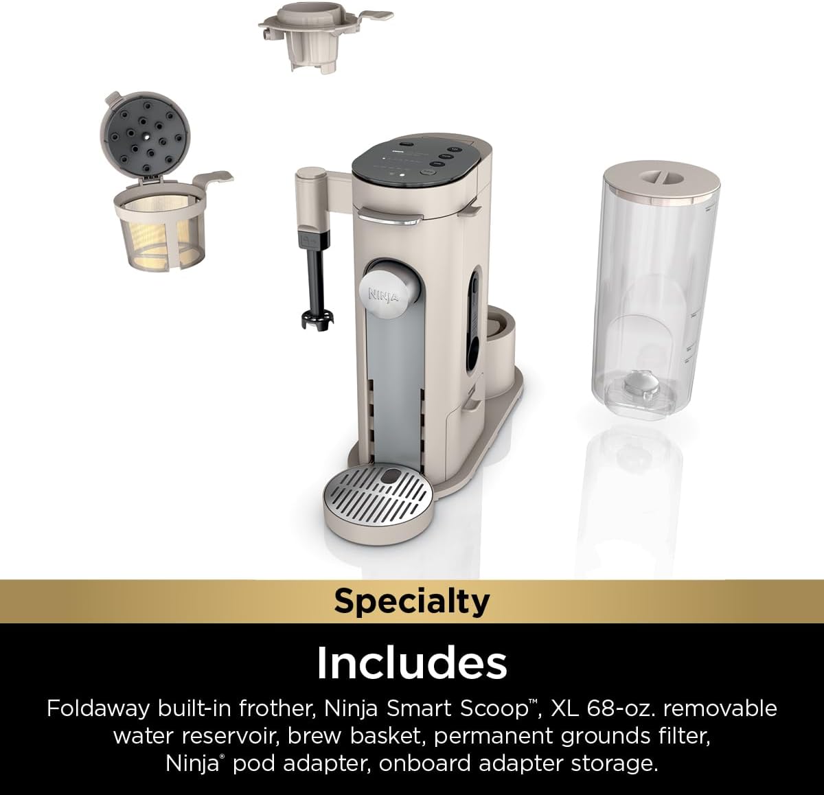 Ninja | Coffee Maker | Single Serve |Brew with Coffee Pods & Grounds| Compatible with K-Cup Coffee Pods | 4 Brew Styles, up to 24oz Cup Sizes & 56oz Removable Reservoir | Black | PB051 wourant