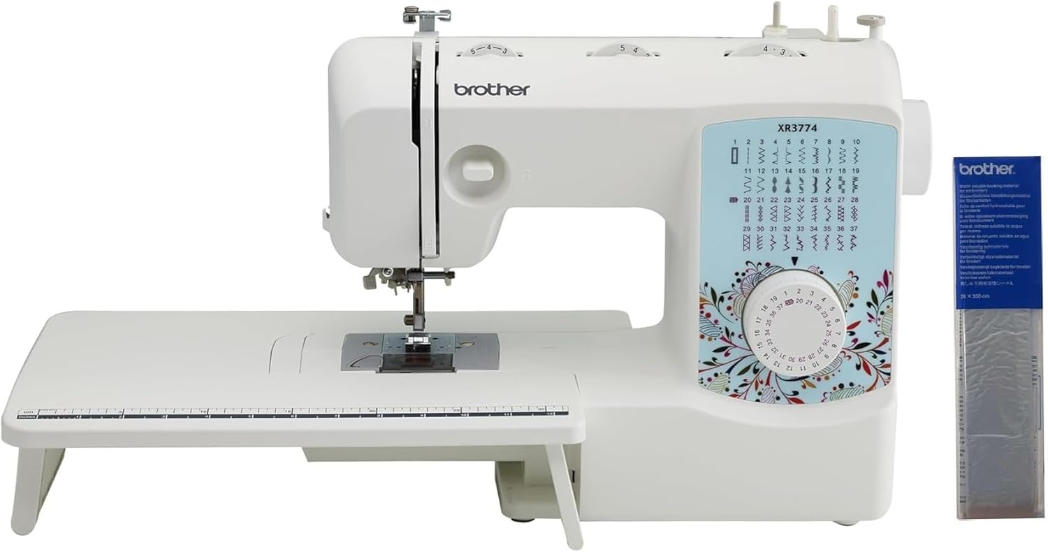 Brother Sewing and Quilting Machine, XR3774, 37 Built-in Stitches, Wide Table, 8 Included Sewing Feet wourant