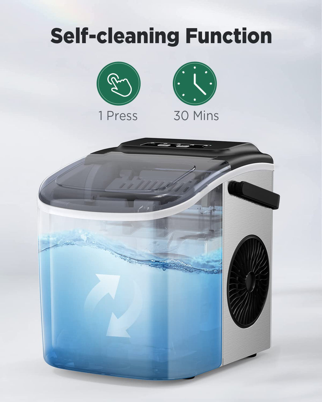 Nugget Ice Maker Countertop, Silonn Chewable Pellet Ice Machine with Self-Cleanin Function, 33lbs/24H Portable Ice Makers for Home Kitchen Officce, Black wourant