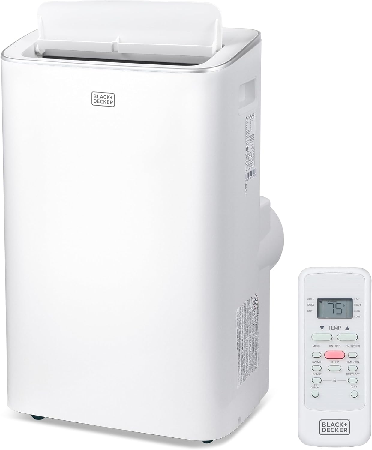 BLACK+DECKER Smart Portable Air Conditioner,12,000 BTU, for Rooms Up To 550 Sq. Ft., Portable AC with Inverter Compressor & Window Kit, BPACT08NM, White woonhhop