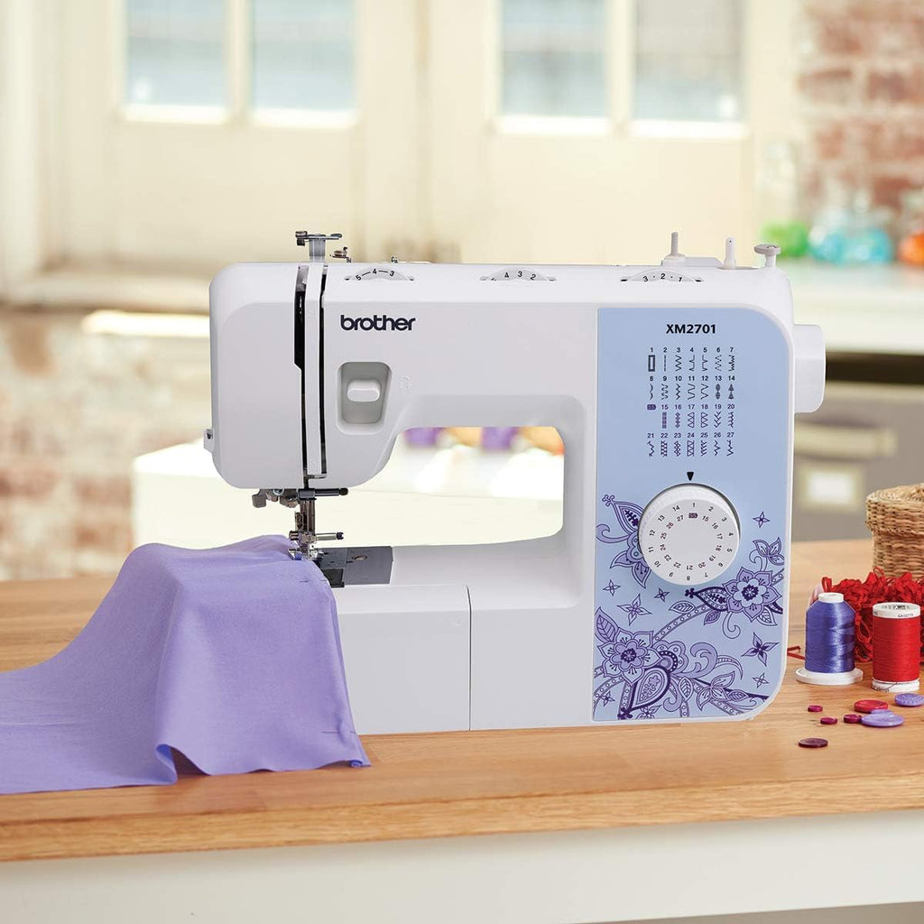 Brother XM2701 Sewing Machine, Lightweight, Full Featured, 27 Stitches, 6 Included Feet wourant