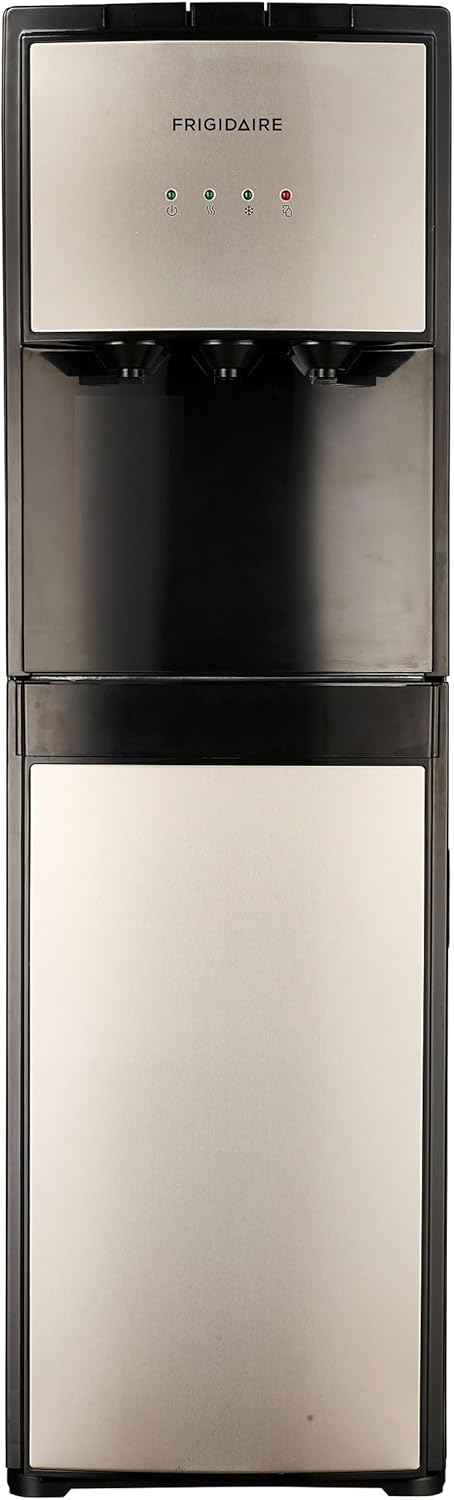 Frigidaire EFWC498 - Top Loading Cooler Dispenser -Hot & Cold Water - Child Safety Lock - Innovative Slim & Sleek Design, Holds 3 or 5 Gallon Bottles - Black wourant