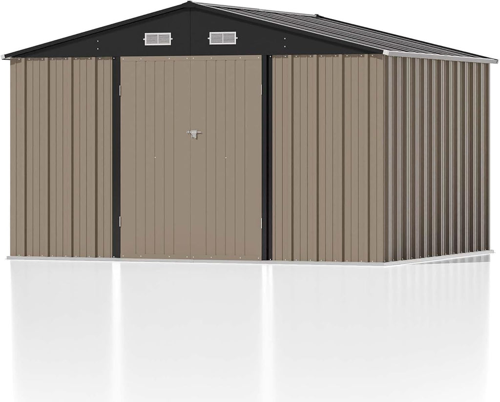 Patiowell 5x3 FT Outdoor Storage Shed Tool Shed with Sloping Roof and Lockable Door Metal Shed wourant
