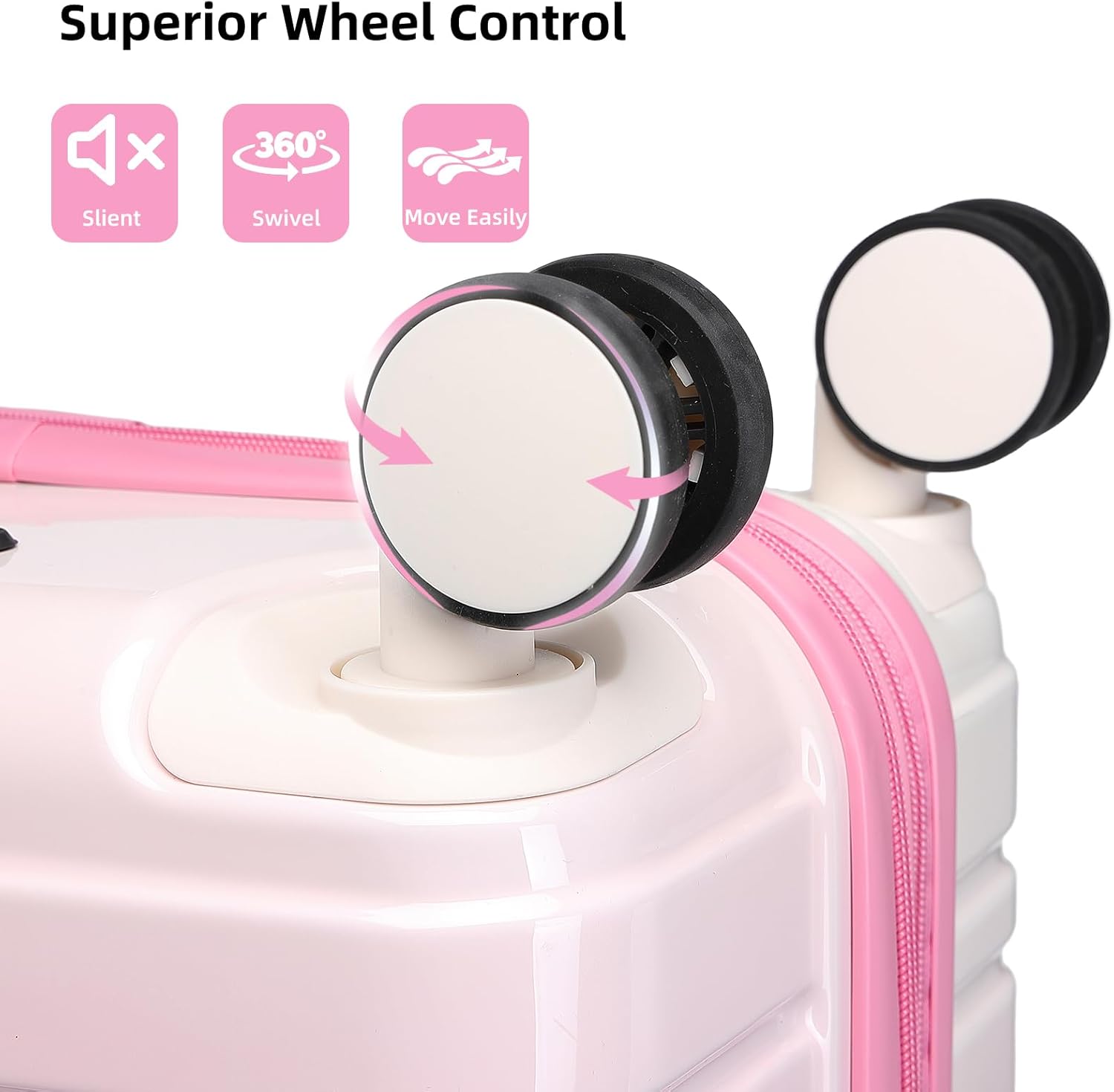 6-piece luggage set, expandable hardshell suitcase set with spinner wheels, lightweight rolling luggage set wourant