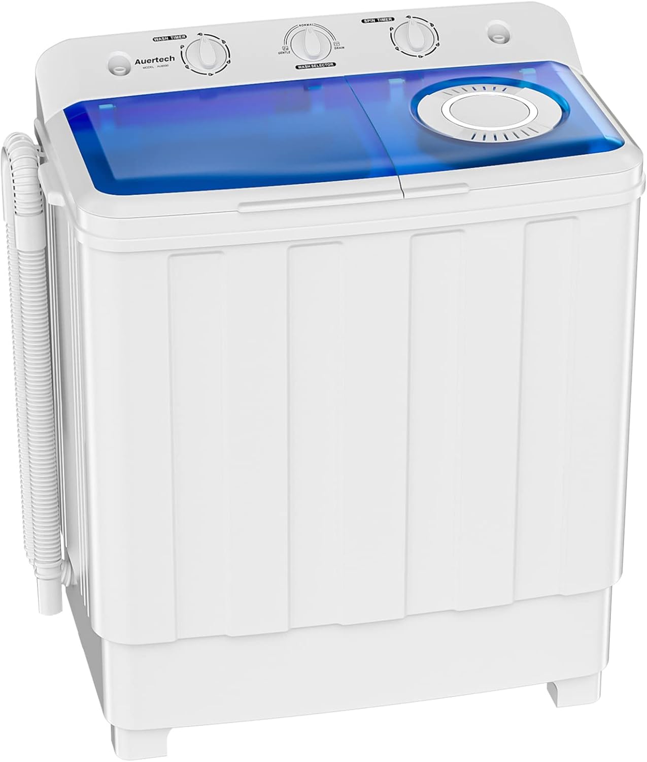 Auertech Portable Washing Machine 28lb Twin Tub Washing Machine Mini Compact Washing Machine with Drain Pump wourant