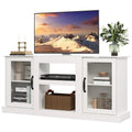 Fireplace TV Stand for 65" TV Entertainment Center with 18 Inch Electric Fireplace wourant