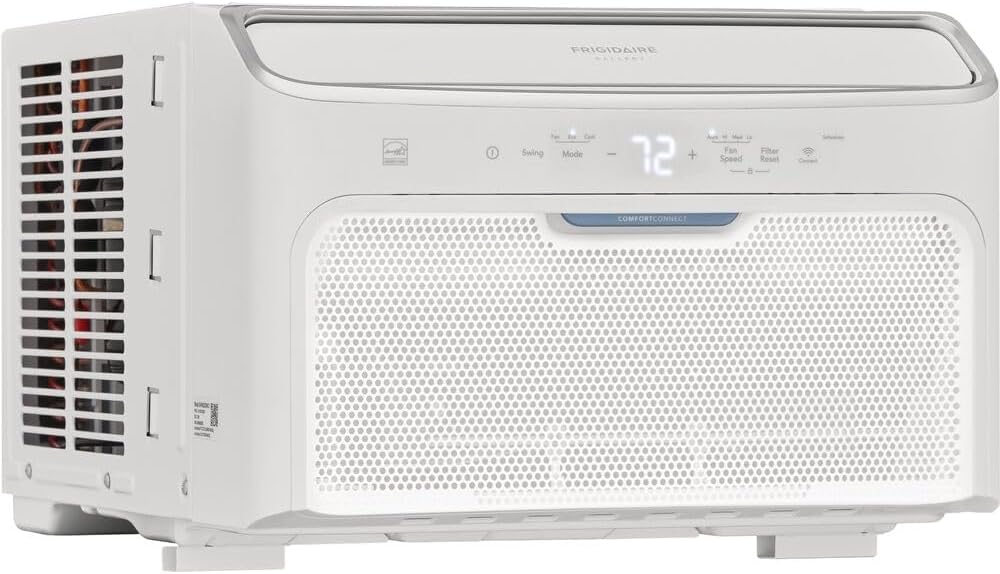 Frigidaire GHWQ103WC1 Inverter Quiet Temp Room Air Conditioner, 10,000 BTU with Wi-Fi Connected, Works with Alexa, Energy Star Certified, Easy-to-Clean Washable Filter, in White wourant