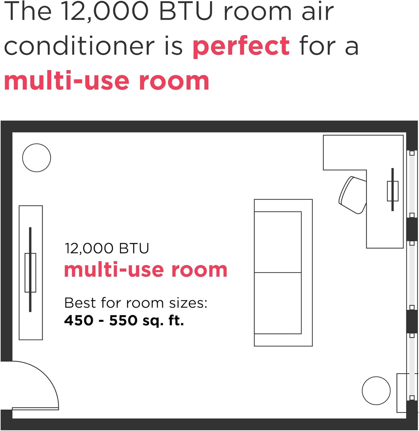 Frigidaire GHWQ103WC1 Inverter Quiet Temp Room Air Conditioner, 10,000 BTU with Wi-Fi Connected, Works with Alexa, Energy Star Certified, Easy-to-Clean Washable Filter, in White wourant