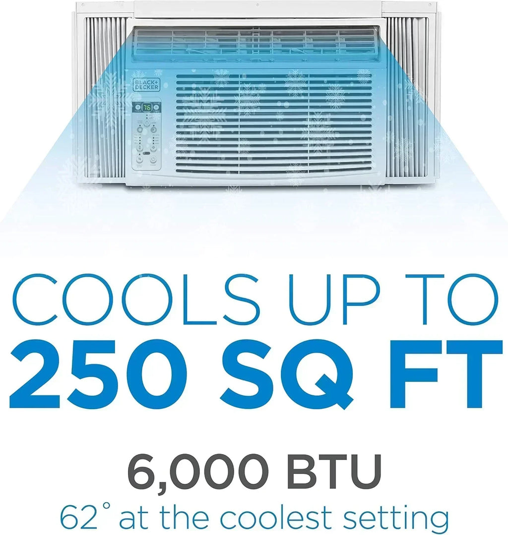 BLACK+DECKER Window Air Conditioner 5000 BTU Cools Up to 150 Square Feet AC Mechanical Controls wourant