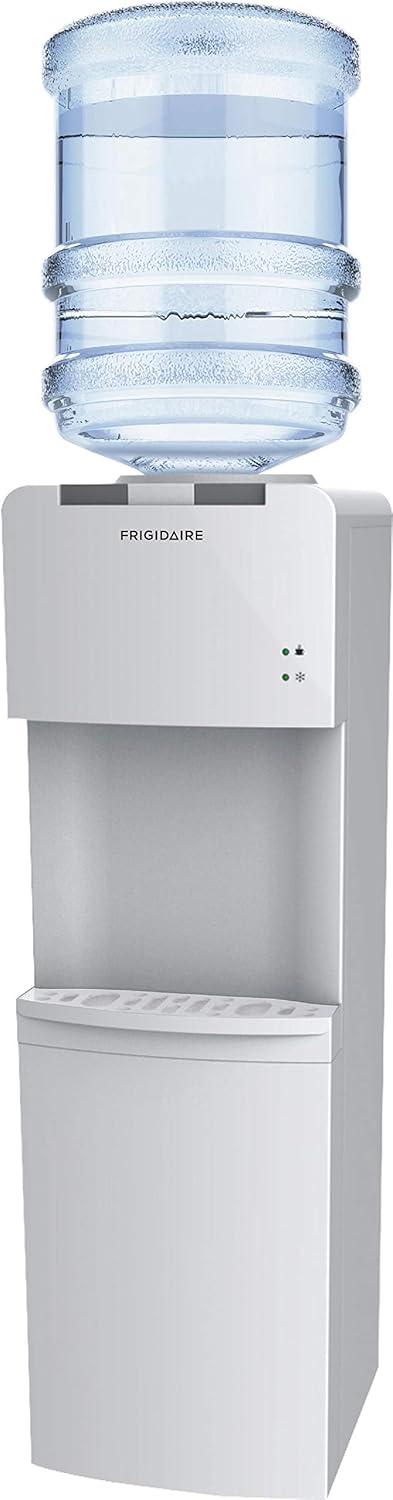 Frigidaire EFWC498 - Top Loading Cooler Dispenser -Hot & Cold Water - Child Safety Lock - Innovative Slim & Sleek Design, Holds 3 or 5 Gallon Bottles - Black wourant