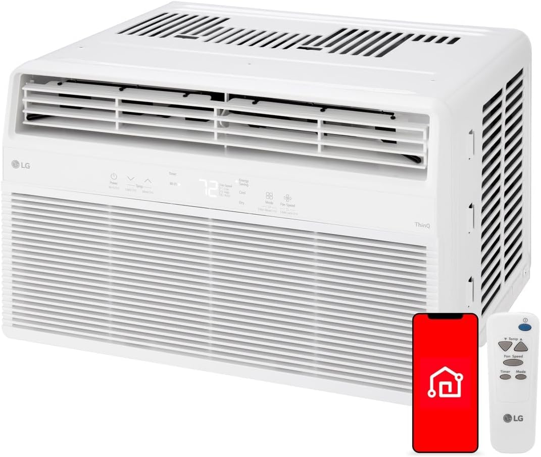 LG 6,000 BTU Window Air Conditioner, 115V, Cools 250 Sq.Ft. for Bedroom, Den wourant