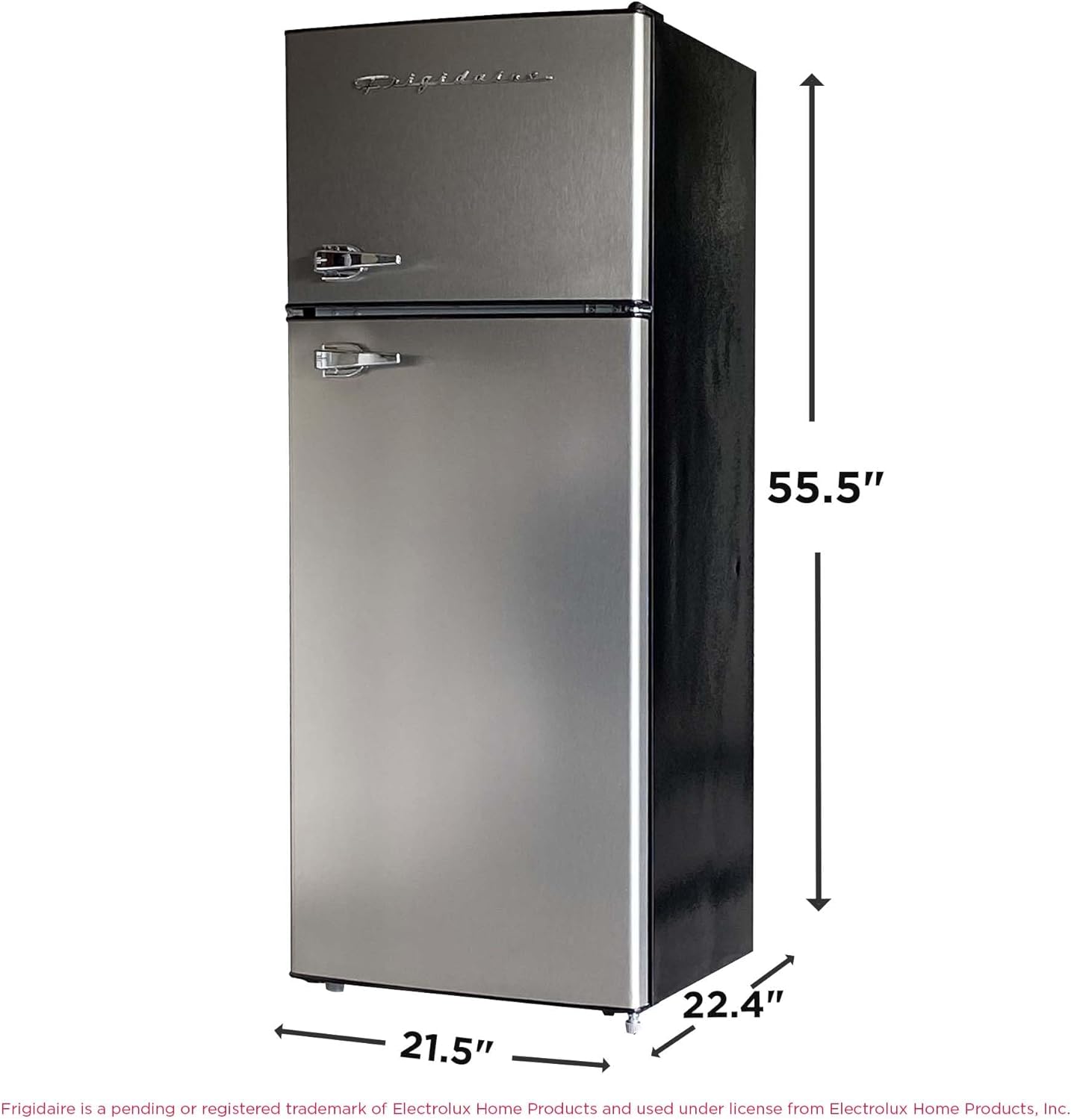 Frigidaire 2 Door Apartment Size Refrigerator Freezer Combo 7.5 cu ft Platinum Series Stainless wourant