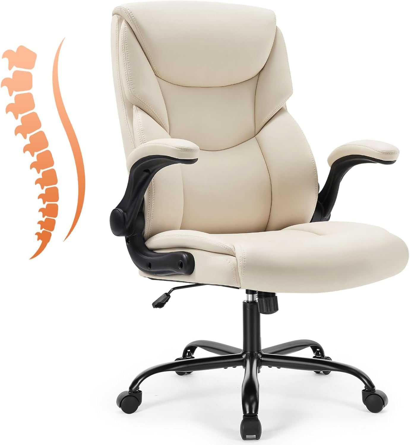 Ergonomic Office Chair Heavy Duty Work Desk Chair Adjustable Swivel Rolling Chair with Wheels wourant