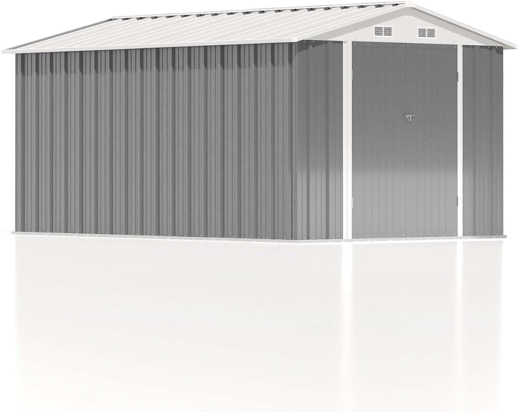 Patiowell 5x3 FT Outdoor Storage Shed Tool Shed with Sloping Roof and Lockable Door Metal Shed wourant
