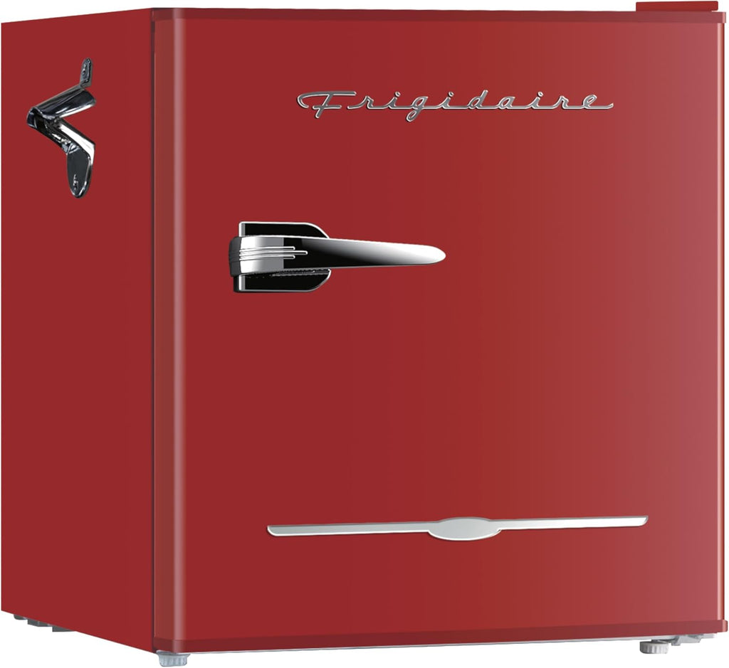 Frigidaire EFR176 Retro Compact Fridge with Chiller Mini Refrigerator with Built-in Bottle Opener for Office, Bedroom, Dorm Room or Cabin, 1.6 cu ft 16" D x 18" W x 18.5" H, Moonlight wourant