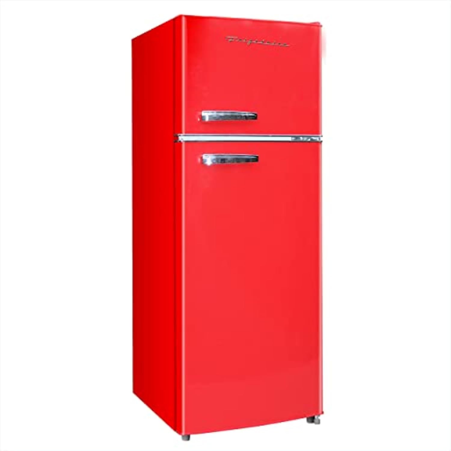 Frigidaire EFR753 2 Door Apartment Size Refrigerator with Freezer Retro Chrome Handle wourant
