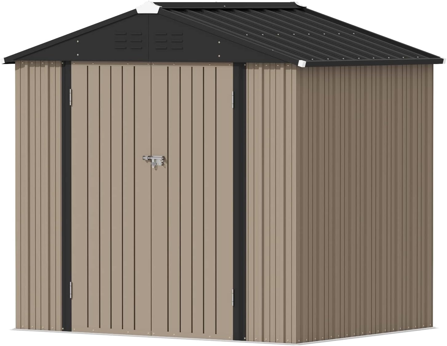 Devoko Outdoor Storage Shed 5 x 3 ft Lockable Metal Garden Shed Steel Storage wourant