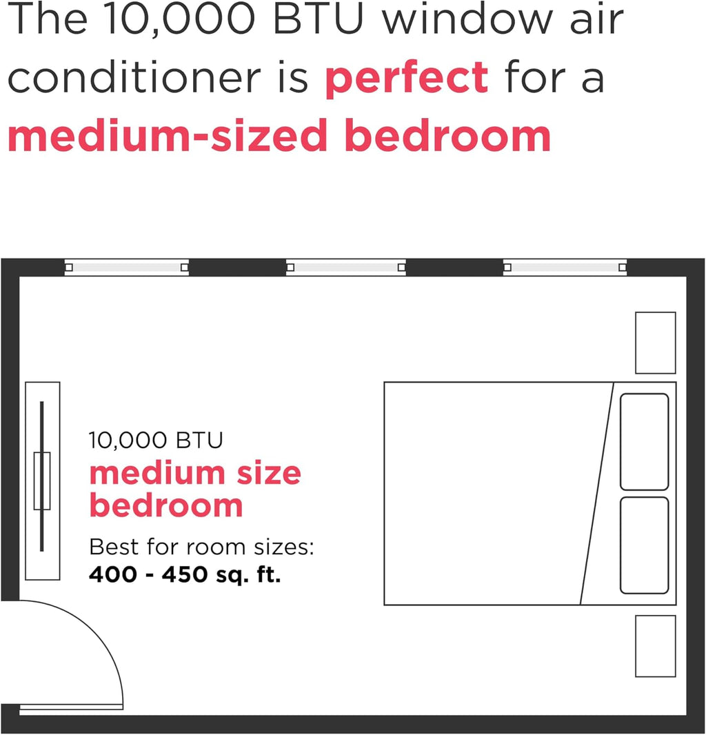 Frigidaire GHWQ103WC1 Inverter Quiet Temp Room Air Conditioner, 10,000 BTU with Wi-Fi Connected, Works with Alexa, Energy Star Certified, Easy-to-Clean Washable Filter, in White wourant