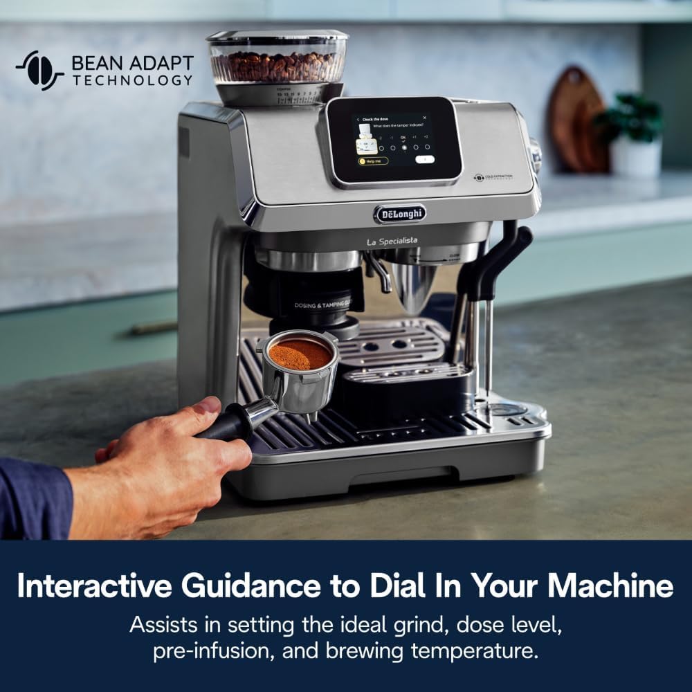 De'Longhi La Specialista Touch Espresso Machine with Grinder & Milk Frother ?Cold Brew & Iced Coffee Maker, Burr Grinder, 10 Drink Presets, Compact Bean to Cup, Award-Winning Italian Design woonhhop