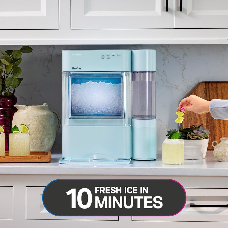 GE Profile Opal 2.0 XL with 1 Gallon Tank, Chewable Crunchable Countertop Nugget Ice Maker, Scoop included, 38 lbs in 24 hours, Pellet Ice Machine with WiFi & Smart Connected, Stainless Steel wourant