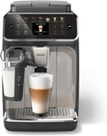 Philips 4400 Series Fully Automatic Espresso Machine, LatteGo Milk System, Integrated Grinder, 12 Hot & Iced Coffee Pre-Sets, Quick Start, SilentBrew, 15-Bar Pressure, Black Chrome (EP4444/90) woonhhop