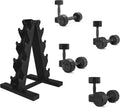 CAP Barbell Rubber Coated Dumbbell Weight Set with Vertical Rack | 100 lb, 150 lb, and 210 lb wourant