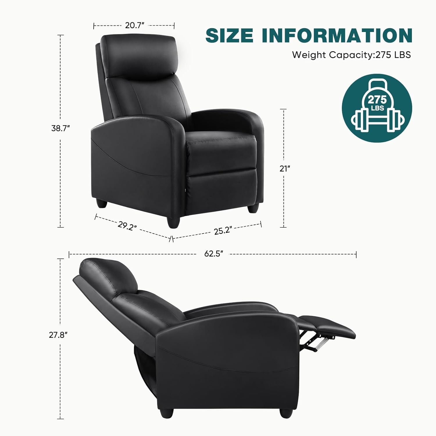 Swivel Rocking Recliner Chair with Extra Large Footrest High Back, Upholstered Glider Nursery Chair for Living Room, Bedroom & Nursery, Comfortable Deep Seat for Relaxation, Grey wourant