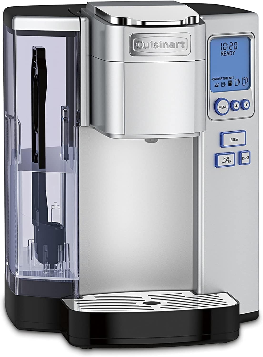 Cuisinart Coffee Maker, Single Serve 72-Ounce Reservoir Pod Coffee Machine, Programmable Brewing & Hot Water Dispenser, 3 Cup-Size Settings, Stainless Steel, SS-10P1, Silver woonhhop
