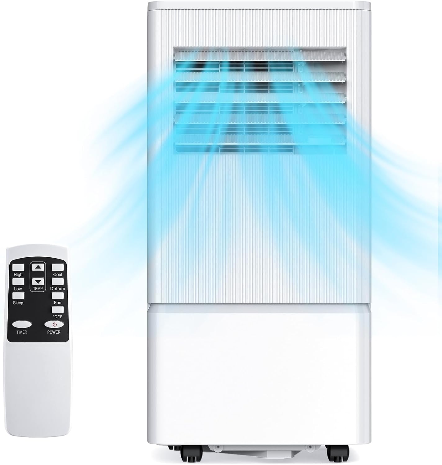 Air Choice Portable Air Conditioner, 10000 BTU Air Conditioner Portable for Room Up to 450 Sq.Ft, Remote Control, 24H Timer, Dehumidifier & Fan Modes, 3-in-1 AC Unit with Window Kit for Home Office wourant